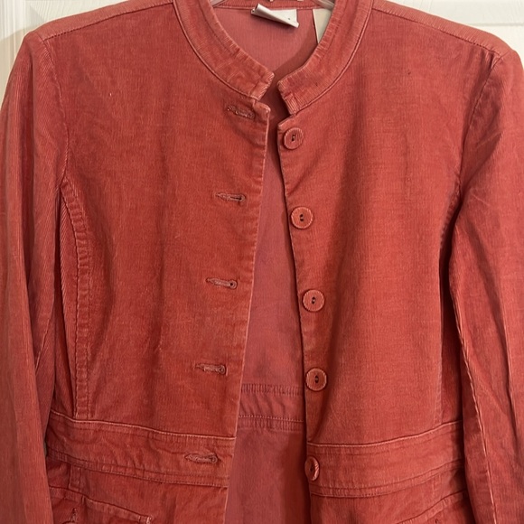 Axcess Liz Claiborne size 4 Peach Pink Y2K Corduroy Jacket J1 - Picture 2 of 7